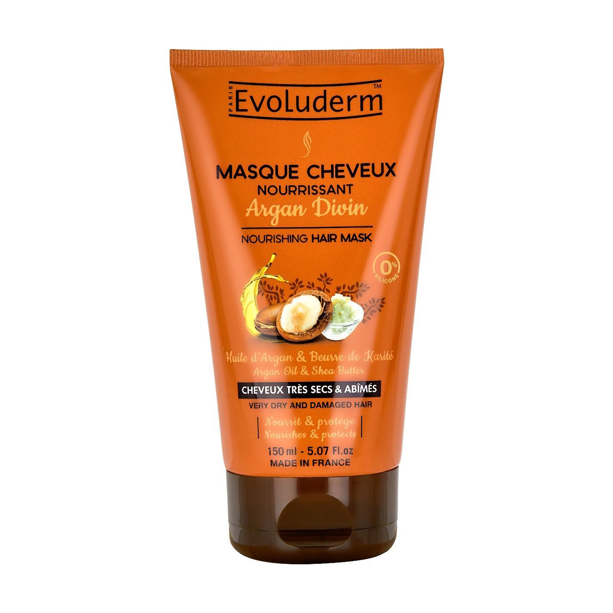 Маска Evoluderm Nourishing Hair Mask для сухого та пошкодженого волосся, з аргановою олією, 150 мл